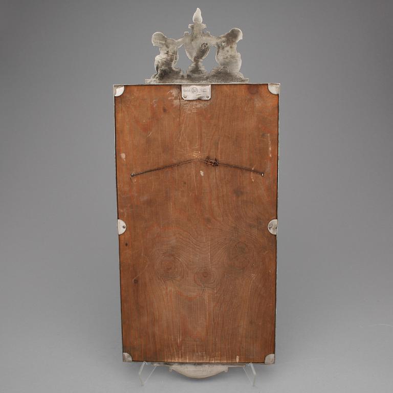 SPEGEL, tenn, Art Déco, Ystad Metall, 1900.