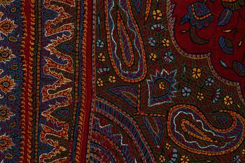 A pair of semi-antique Pateh Kerman embroideries, ca 279 x 88 cm and 282 x 84 cm.