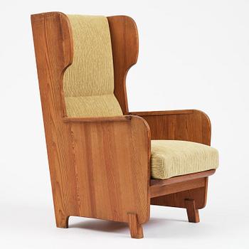 Axel Einar Hjorth, a stained pine "Lovö" armchair, Nordiska Kompaniet, Sweden, 1930s.