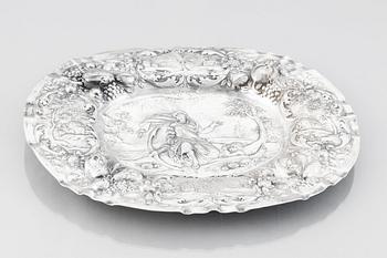 Magnus Myrman, presenterfat, silver, Norrköping (verksam 1706-1730).