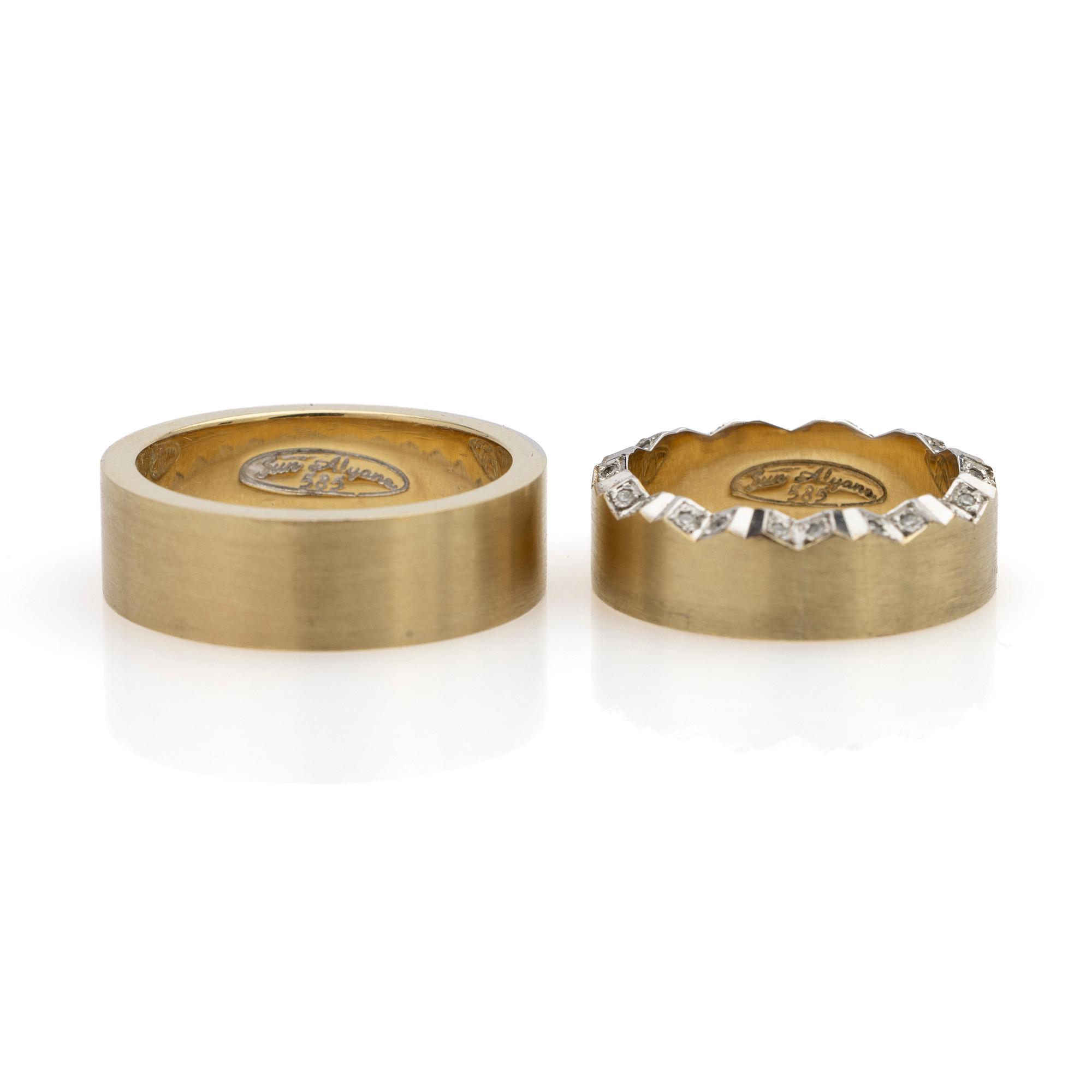 Ringar, ett par, 14 k, Sun Alyana.