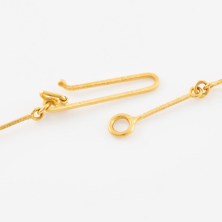 Björn Weckström, necklace 14K gold and platinum, for Lapponia Finland 1988.