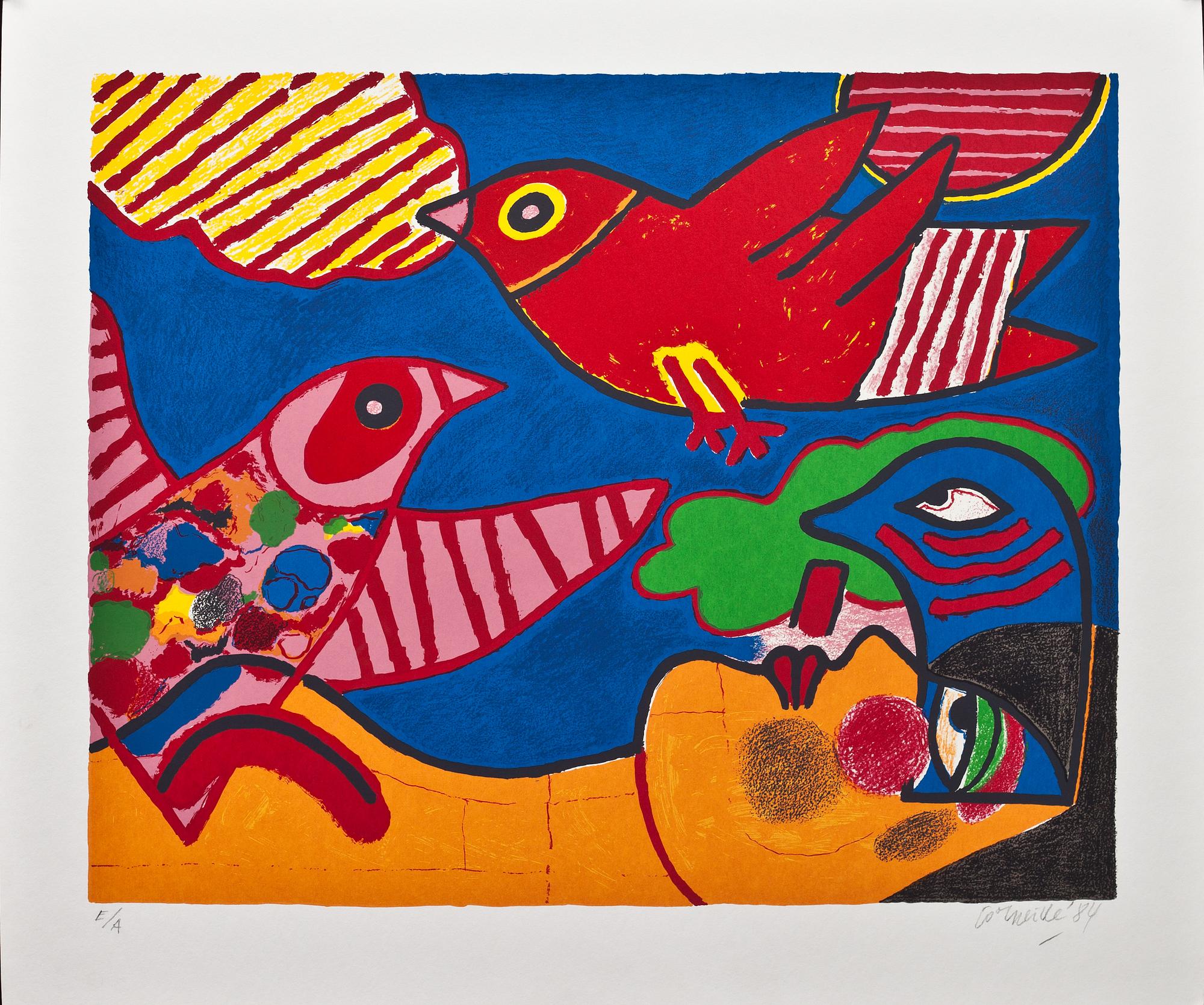 BEVERLOO CORNEILLE, färglitografi. Signerad och daterad 84, E/A.