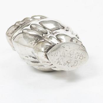 Scent box, silver, mark of Poul Jensen Theilgaard, Odense, Denmark (active 1795-1820).