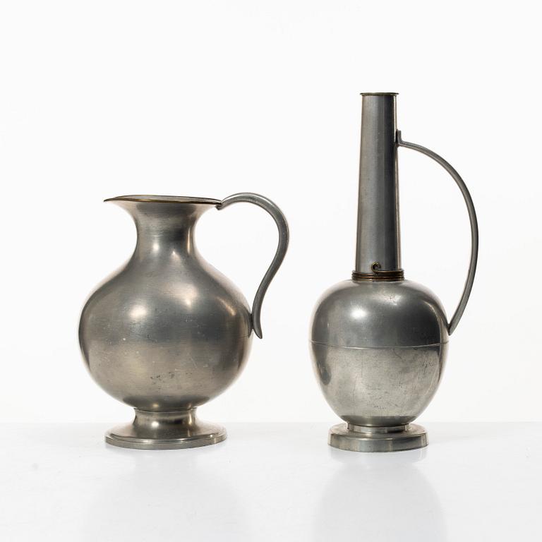 Pewter, 6 pieces, GAB and Ystad, including 1935.