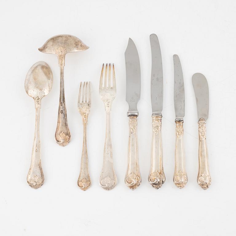 A Danish Silver Cutlery Set, 'Sachsisk', Cohr, Denmark (65 pieces).