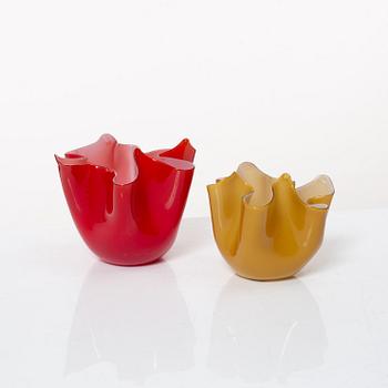 Fulvio Bianconi/Paolo Venini, bowls, 3 pcs, "Fazzoletto", Venini, Murano, Italy, mid-20th century.