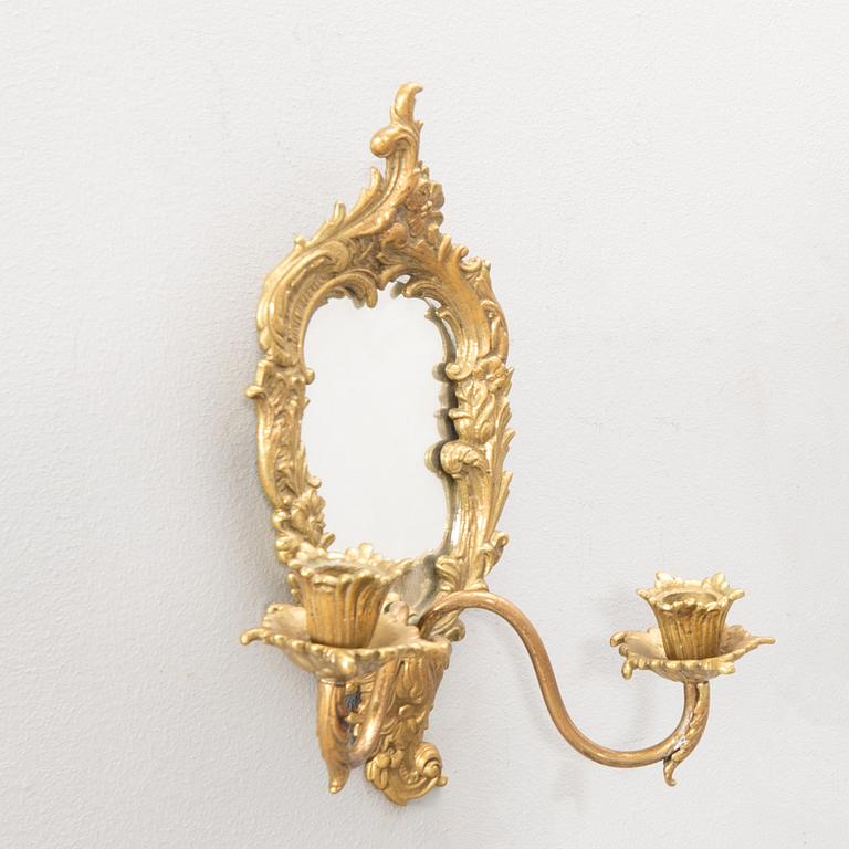 Spegellampetter ett par Rokoko-stil 1900-talets första hälft.