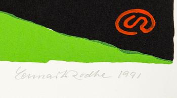 Lennart Rodhe, färglitografi signerad daterad och numrerad 1991 29/50.