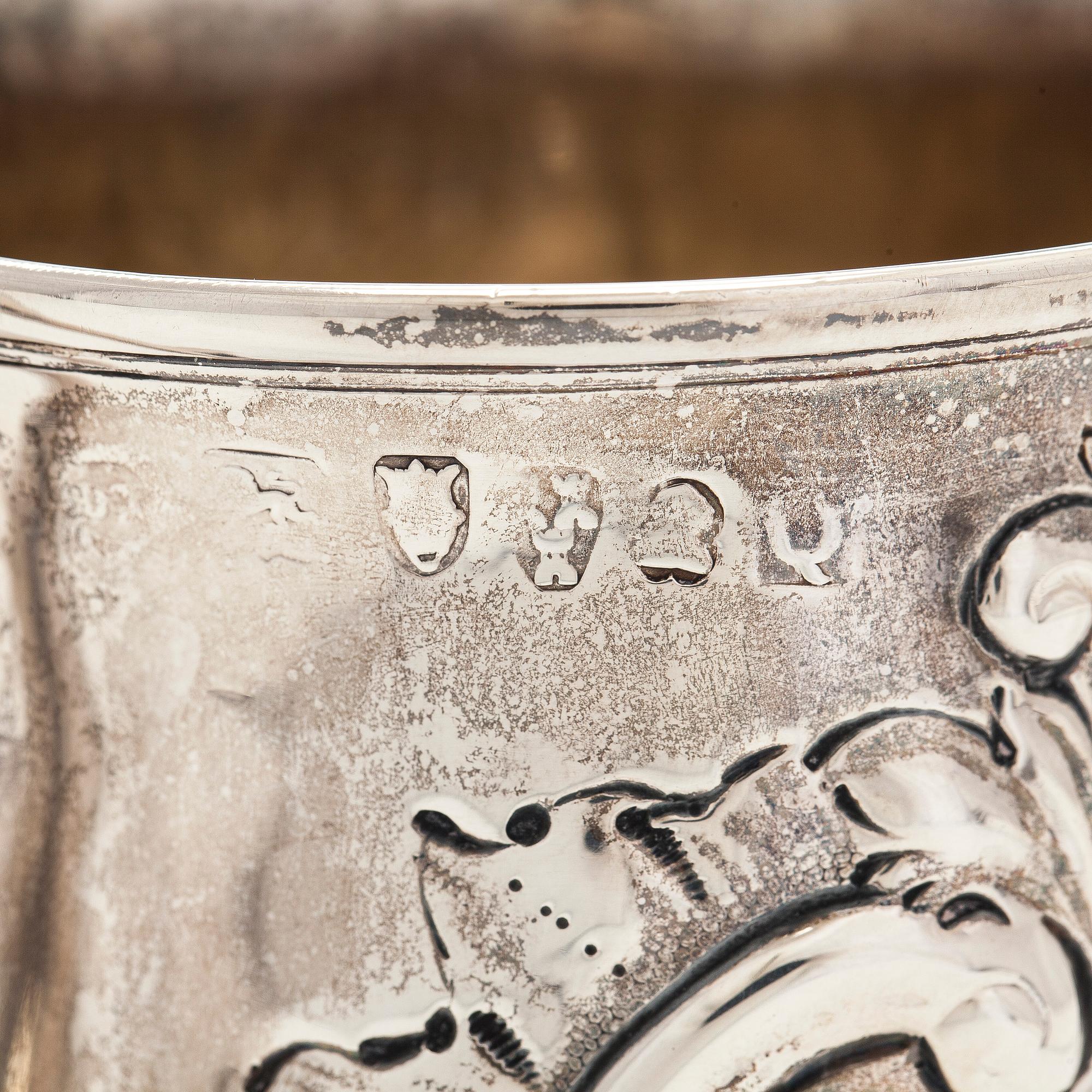 Dorothy Langlands, mugg, sterlingsilver, Newcastle, England 1806/1807.