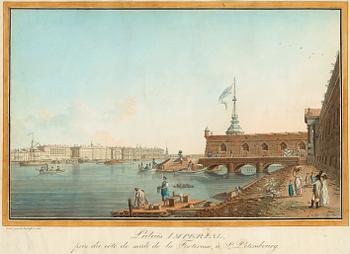 1143. Benjamin Patersen (Paterson), "Palais imperial, pris du côté de midi de la Forteresse á St. Petersburg".