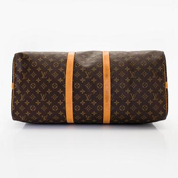 Louis Vuitton, a Monogram Canvas 'Keepall 55 Bandoulière' weekend bag.