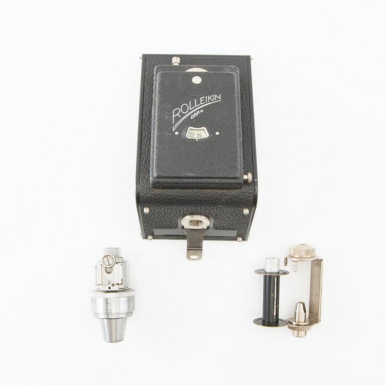 Camera Rolleiflex  1930s/40s with accessories Franke & Heidecke Germany.