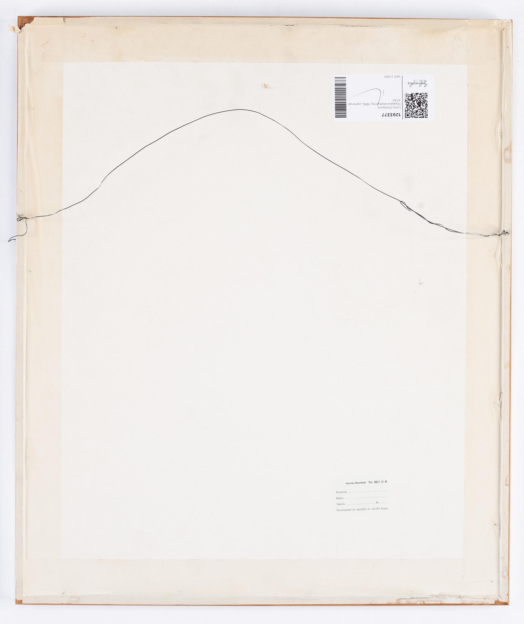 Lena Cronqvist, etching, signed 4/40.