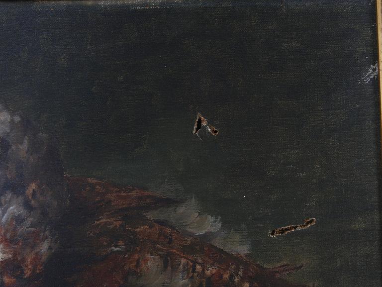 OKÄND KONSTNÄR. Olja på duk, bär påskrift.
Proveniens: Git Gay.