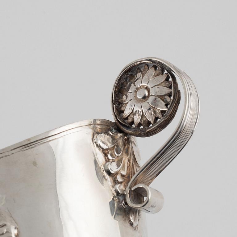 A Swedish 19th century silver creamer, mark of Adolf Zethelius, 1811, Stockholm.