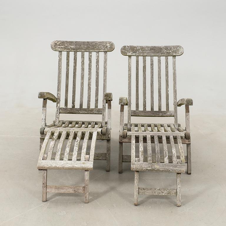 Däckstolar ett par 1900-talets andra hälft.