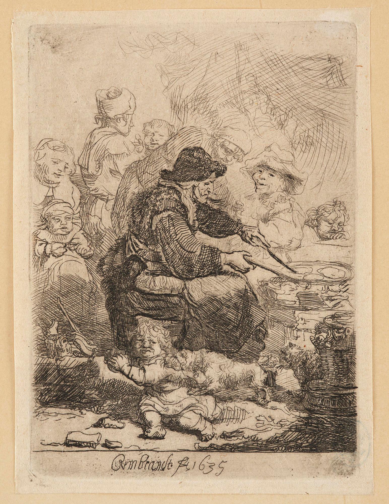 Rembrandt Harmensz van Rijn, "The Pancake Woman".
