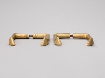 A PAIR OF DOOR HANDLES, manufacturer Viljo Hirvonen, Valaistustyö, 1950s.