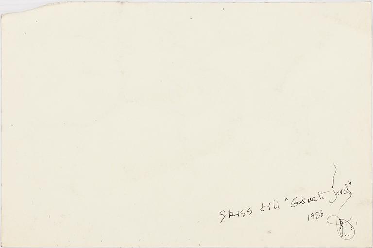 ULF RAHMBERG, Mixed media, signed with monogram and dated 1988 verso.