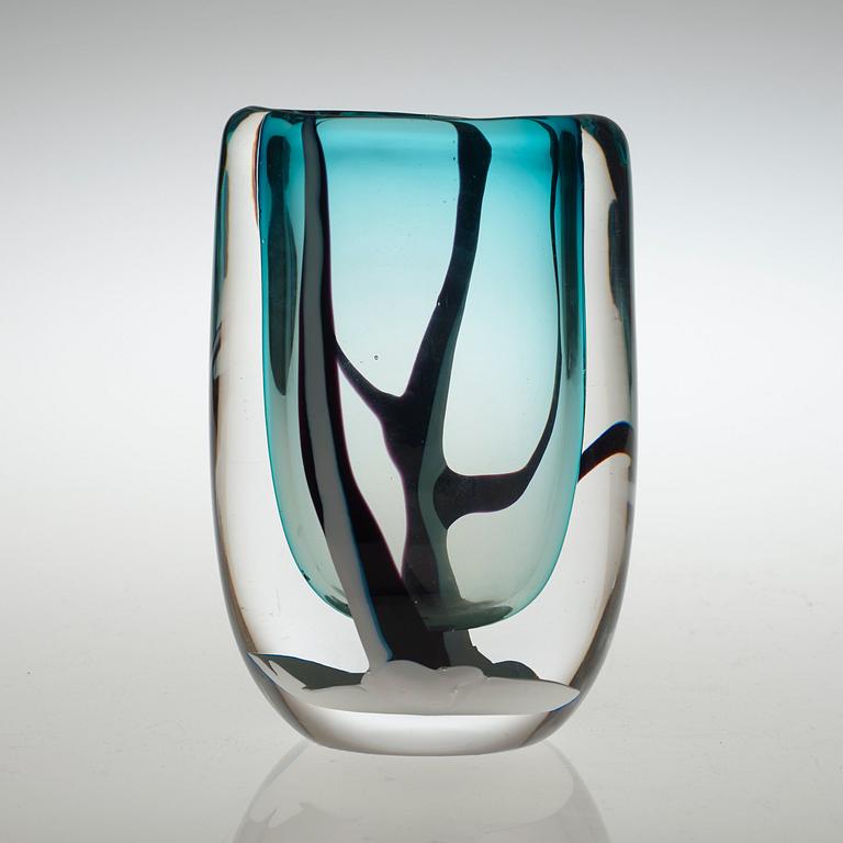 A Vicke Lindstrand 'Winter' glass vase, Kosta, Sweden 1950's.