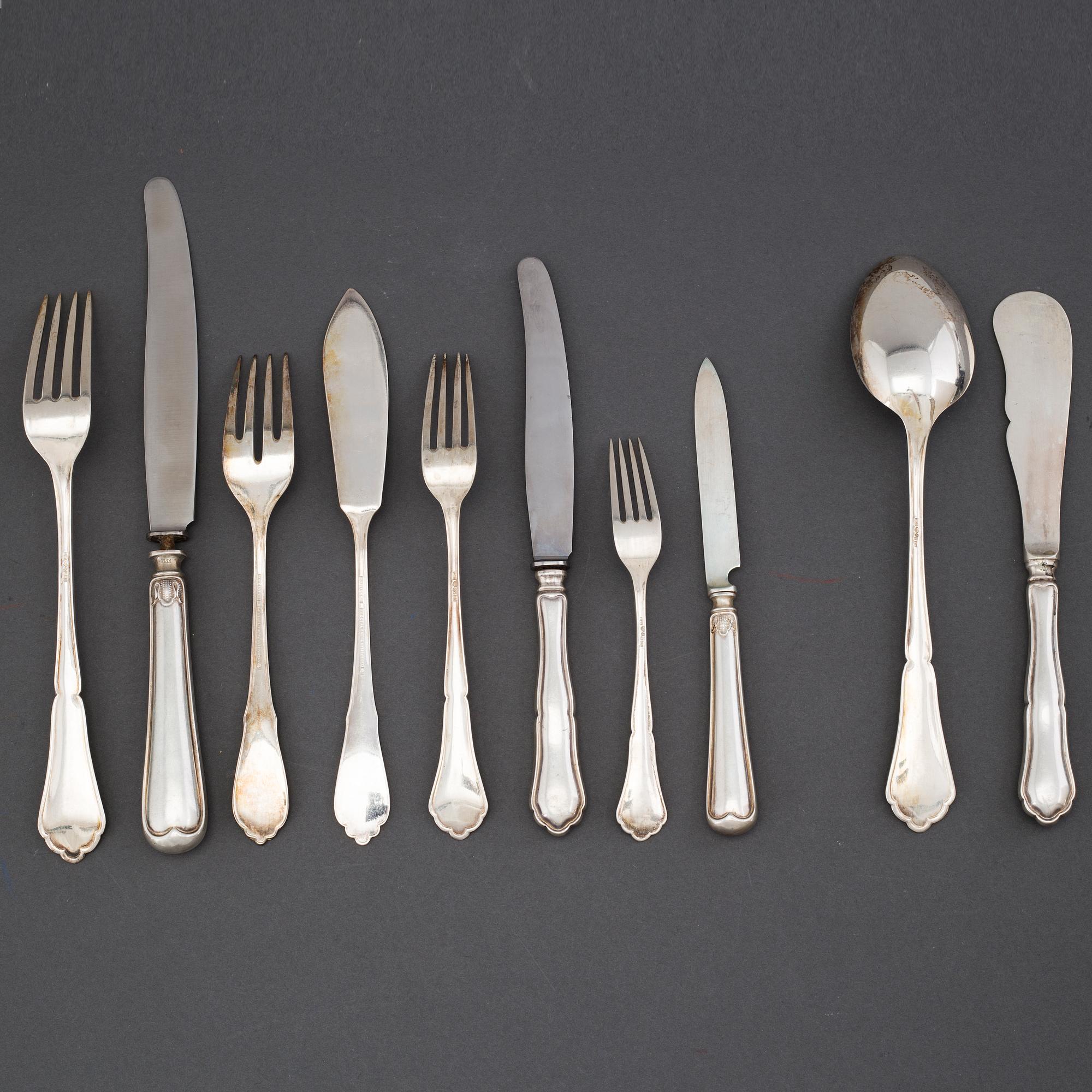 68 pcs of 1920s/1930s silver flatware, Landskrona, Sweden.