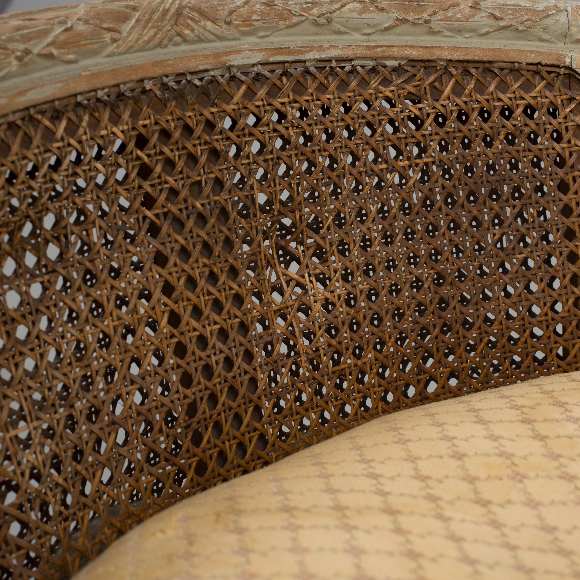 Chaise longue,  Louis XVI style, late 19 th century.