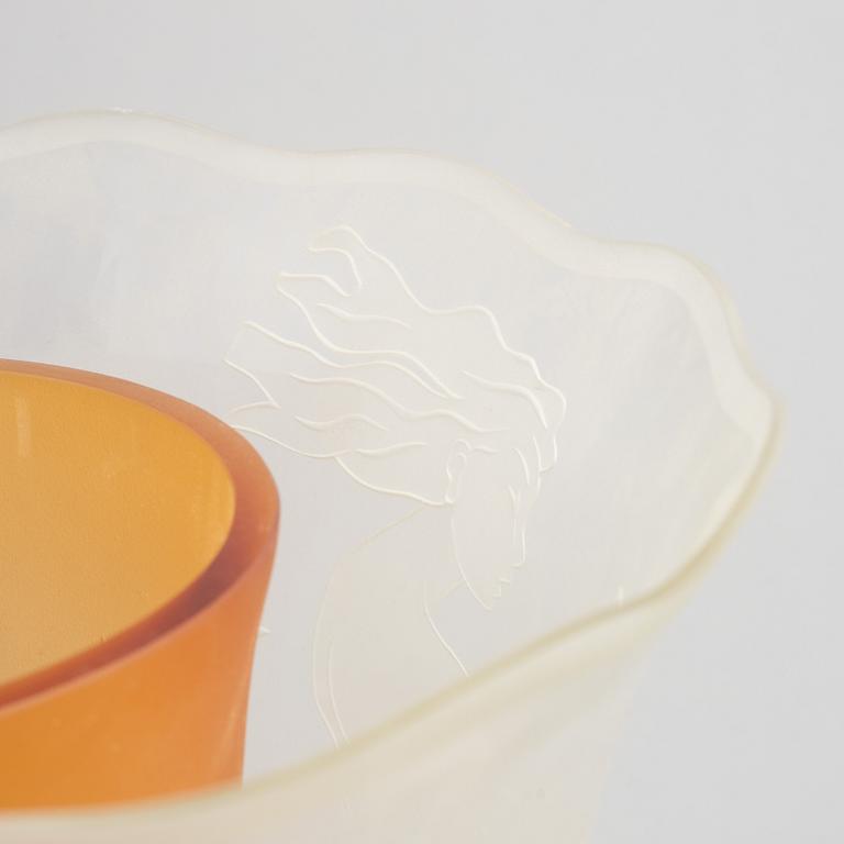 Lampkupa, Swedish Modern, Kjell Löwenadler, Glössner, 1900-talets mitt.