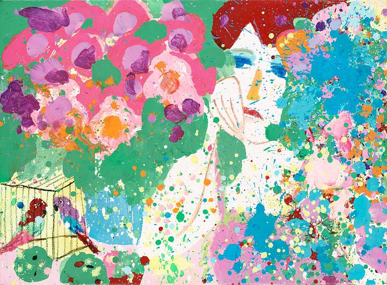 Walasse Ting, "I like stay home".