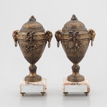 A pair of potpourri urns, France, around 1900.