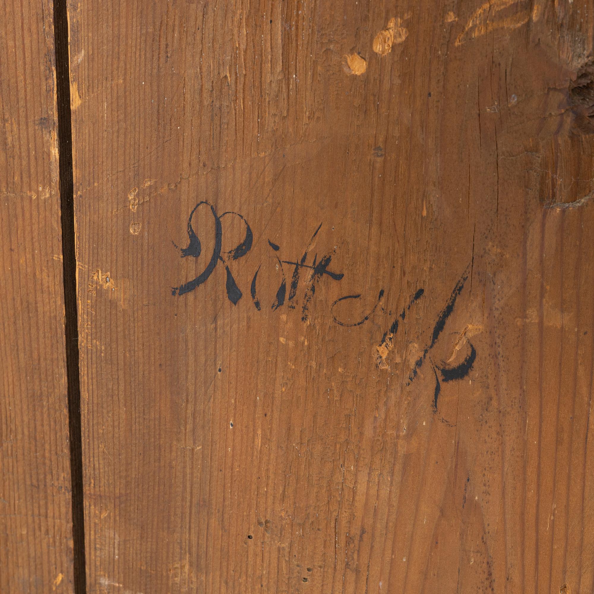 A cabinet, dated 1824.
