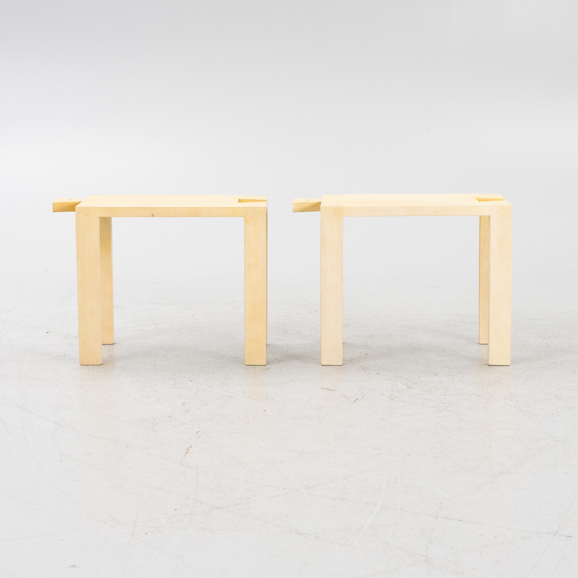 Thomas Sandell, "Wedding Stools", a pair, Asplund, 21st century.
