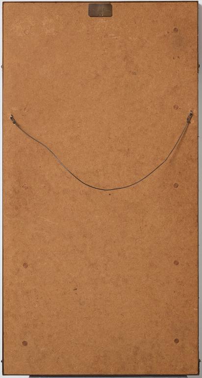 Ulla Fogelklou-Skogh, a bronze framed wall mirror, "The five senses", executed at Ystad Metallindustri, Sweden, 1930-40's.