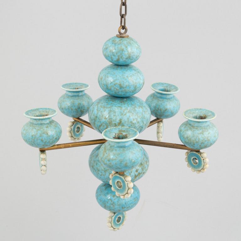 Britt-Louise Sundell, chandelier, Gustavsberg, second half of the 20th century.