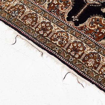 A rug, silk Quum, ca. 156 x 102 cm.