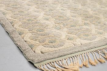 Brita Grahn, a carpet, "Grå rundel", knotted pile in relief, ca 210 x 190 cm, signed Brita Grahn.