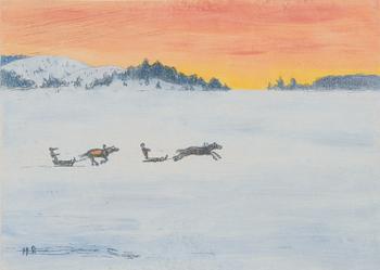 HUGO SIMBERG, "RACING ON THE ICE.".