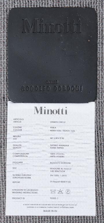 Rodolfo Dordoni, Matta, "Dibbets Circle", Minotti, Italien. ca 350 x 250 cm.