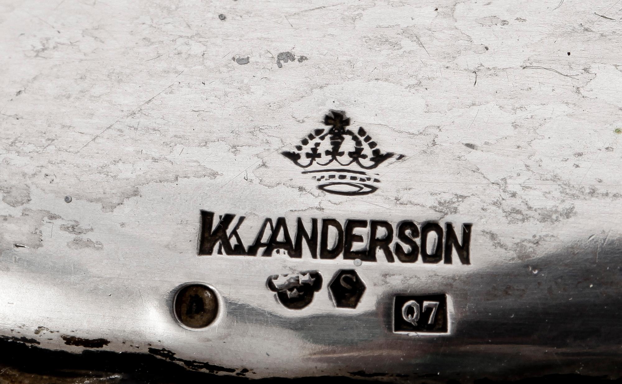 LAMPFOT, silver. K Andersson, Stockholm, 1916.