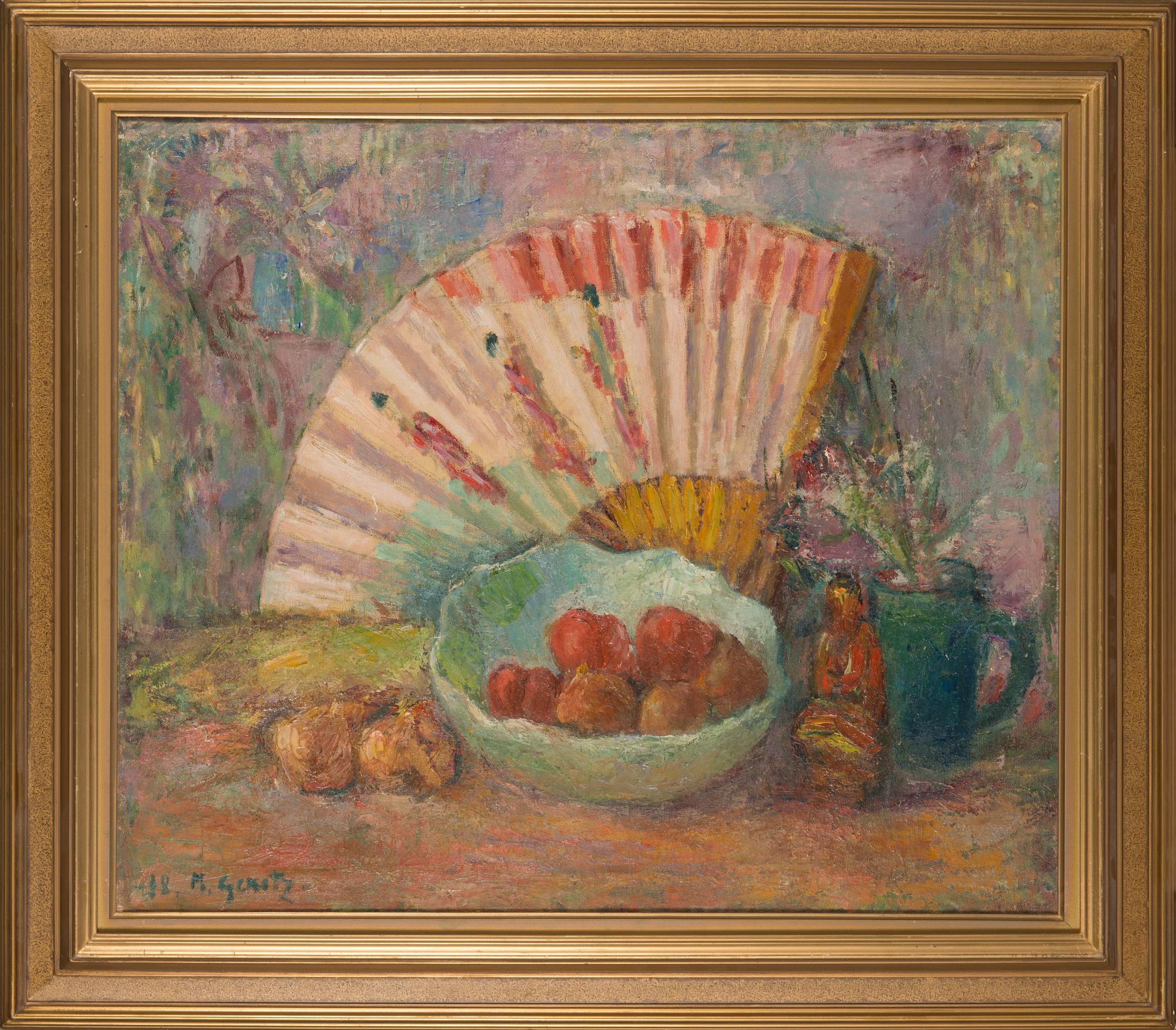 Meri Genetz, oil on canvas, sgined and unclearly dated.