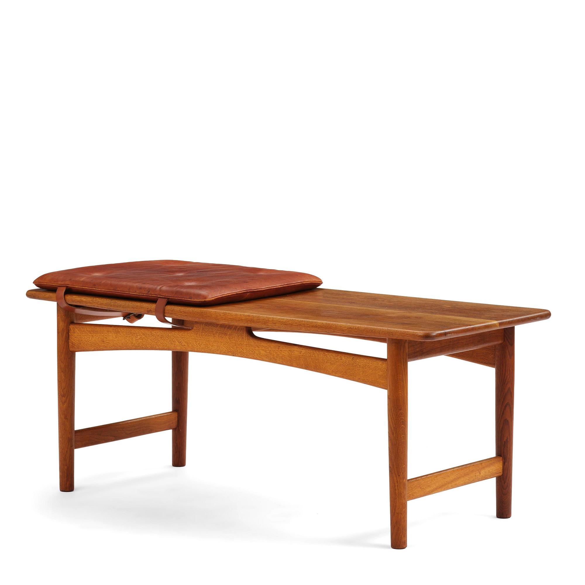 Børge Mogensen, a rare oak bench, cabinetmaker Erhard Rasmussen, Denmark, 1950s.