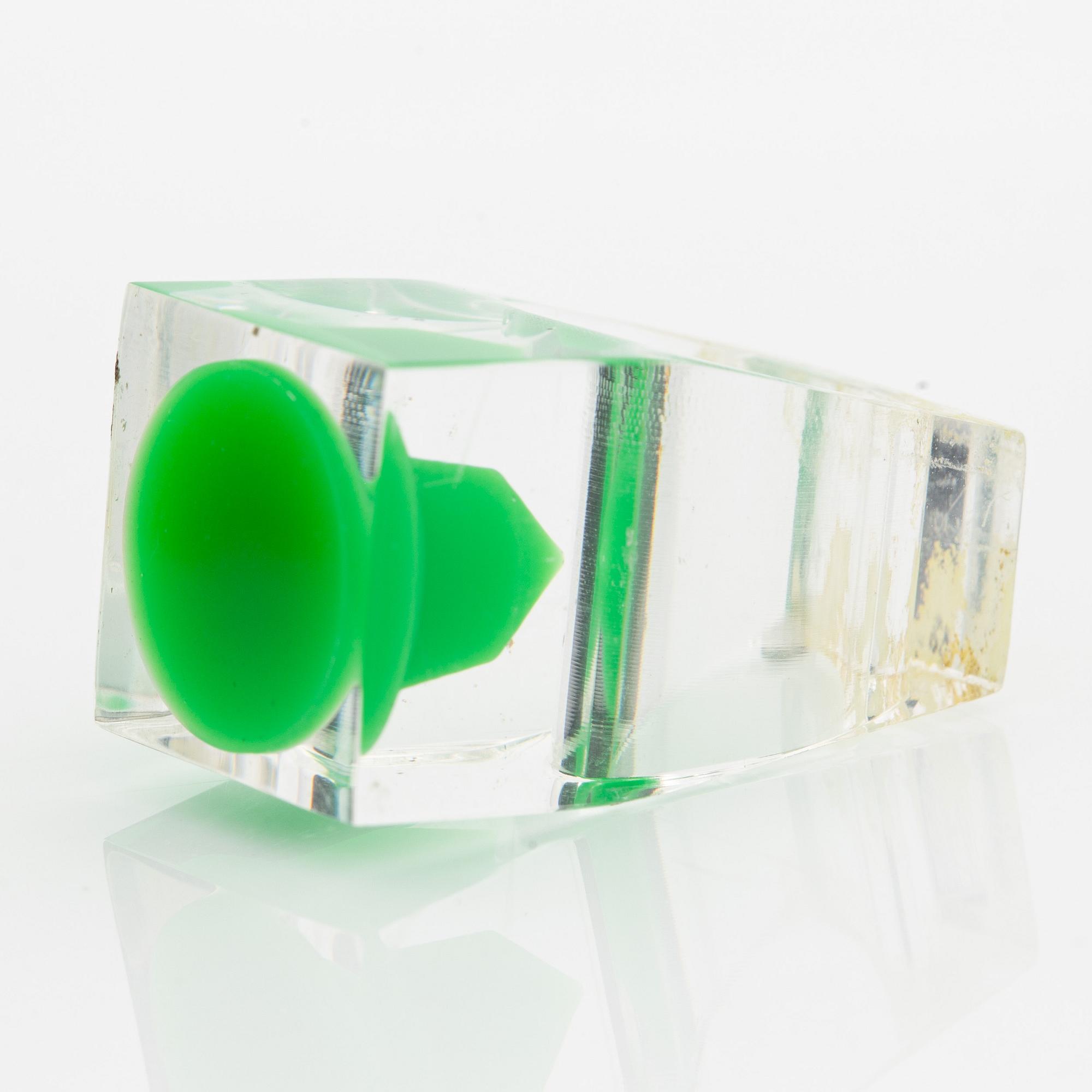 Siv Lagerström, three rings, acrylic plastic, 1970s.