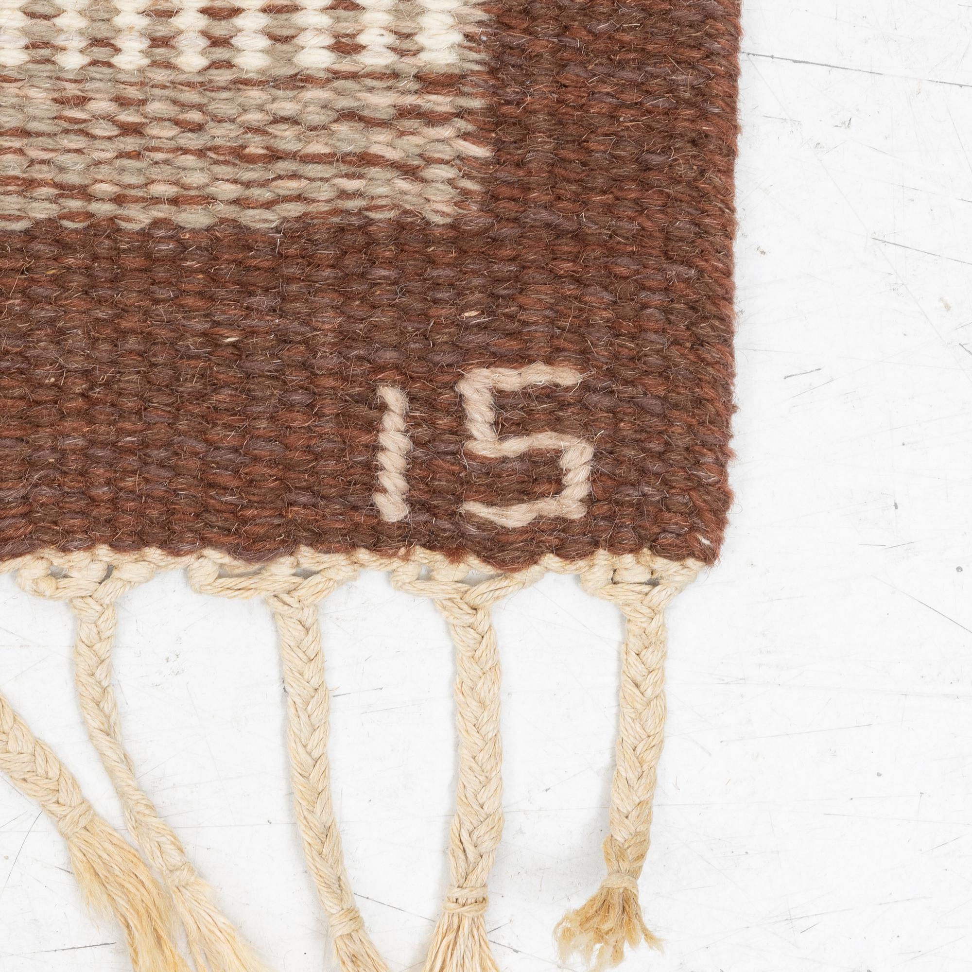 Ingegerd Silow, matta, rölakan, signerad IS, ca 200 x 135 cm.