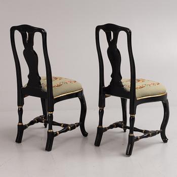 A pair of rococo chairs, mid 18th Century.