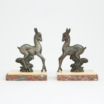 A pair of pewter sculptures or decorative objects, Swedish Grace, 1920/30s.