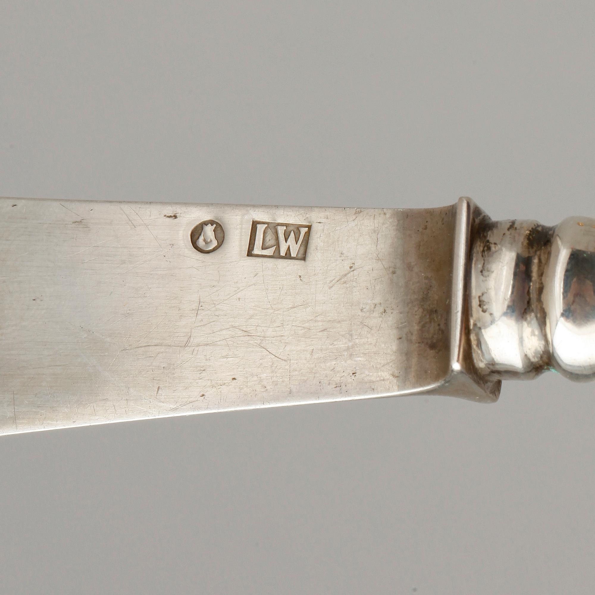 PARTI SILVER, 44 delar. Totalvikt ca 1270g.