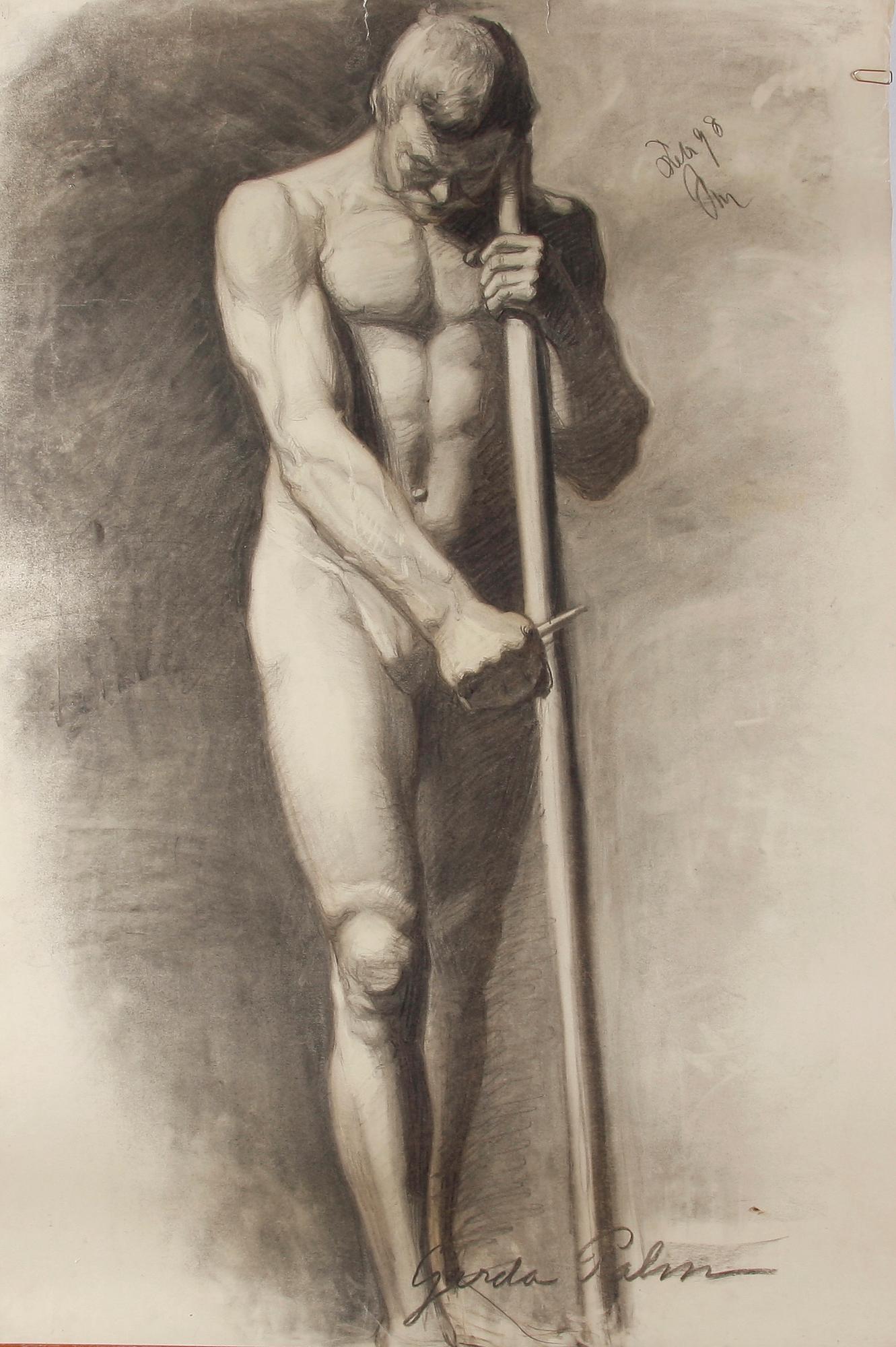 PALM, GERDA, kolteckningar, 4 st.