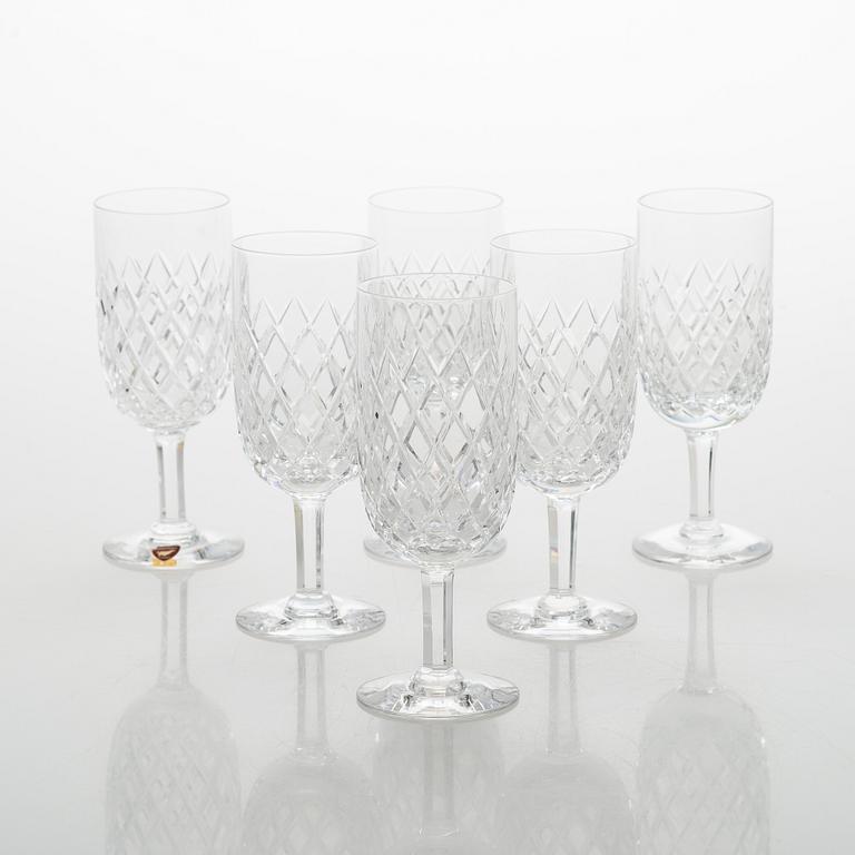 Ingeborg Lundin, glasservis, 18 delar, "Elisabeth", Orrefors, signerade OF.