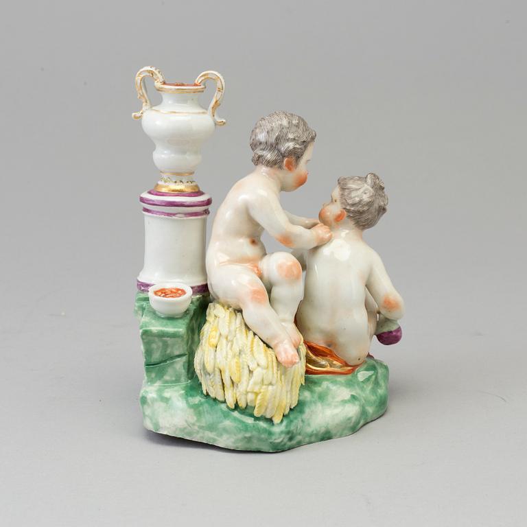 A allegorical figure group, unmarked, presumably Ludwigsburg, Germany, 19th Century.