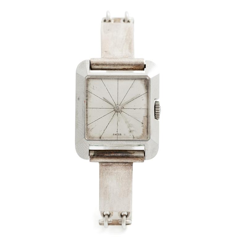 Wiwen Nilsson, a wristwatch, silver, Lund 1964.